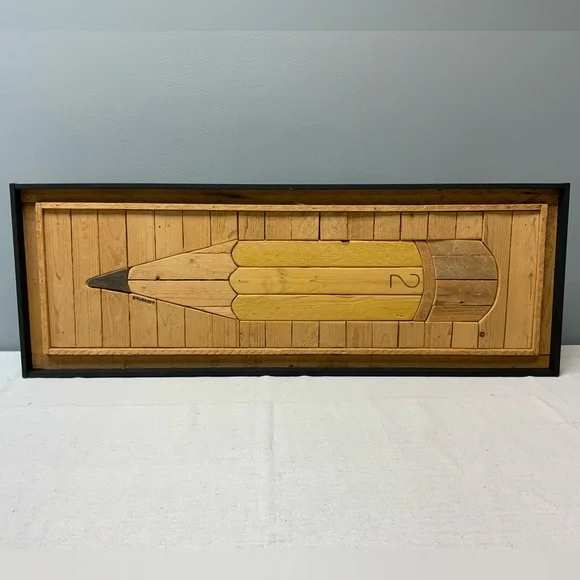 Pencil Wood Mosaic Artwork